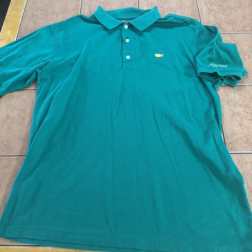 Masters Collection Augusta National Polo Shirt Sz Large Green Golf Tournament